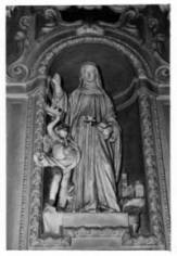 Giovanni Lazzoni (1618-ca 1687): Statue av den salige Beatrix (I) i kirken Sant’Agostino i Modena i Italia